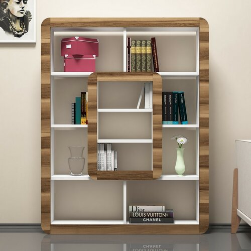 Knihovna Orkide White and Walnut