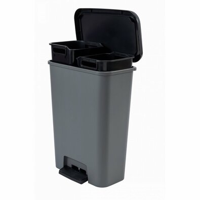 Curver Coș de gunoi pentru sortarea deșeurilorCompatta, 23 + 23 l