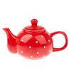 Dzbanek ceramiczny na herbatę Dots 1l, czerwony
