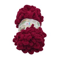 Przędza PUFFY bordo, 100 g / 9 m