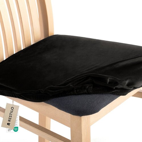 Restilo Napinac za sedež na stol Sento černa, 40 x 40 + 5 cm
