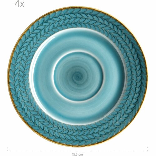Set farfurii plate și adânci Mäser PROSPERO – turcoaz