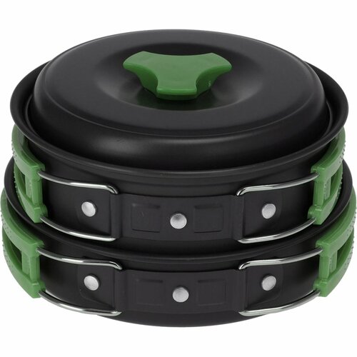 Set de oale din aluminiu Redcliffs din 2 piese cumâner din plastic, verde