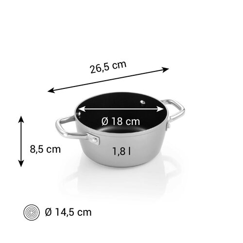 Tescoma GrandCHEF+ lábas átmérője 18 cm, 1,8 l