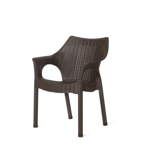 Ratanové křeslo Cambridge Dark Brown 61 x 54 x 80 cm