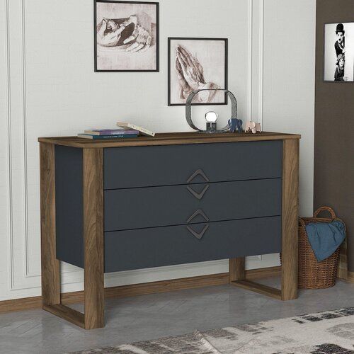 Komoda Bumerang Anthracite and Walnut
