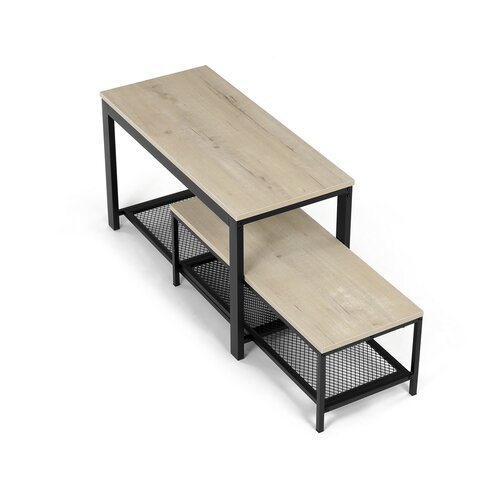 Set de 2 rafturi pentru pantofi, stejar Sonoma