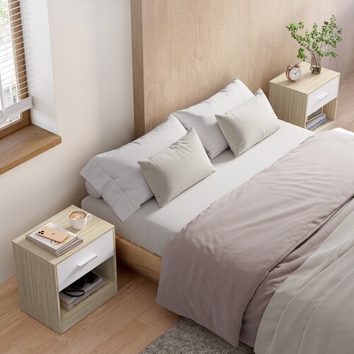 Set nočných stolíkov E1081, dub, 2 ks