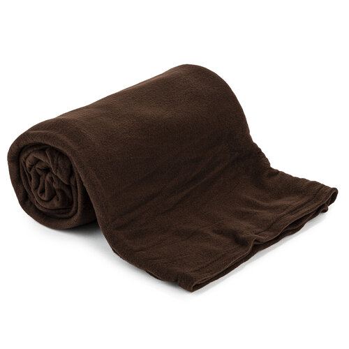 Pătură fleece UNI, maro închis, 150 x 200 cm