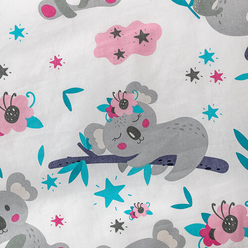 4home Detské bavlnené obliečky do postieľky Koala friend, 100 x 135 cm, 40 x 60 cm