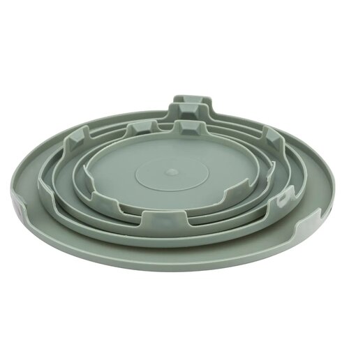 Altom Set of glass bowls with lids, green, 5 pcs