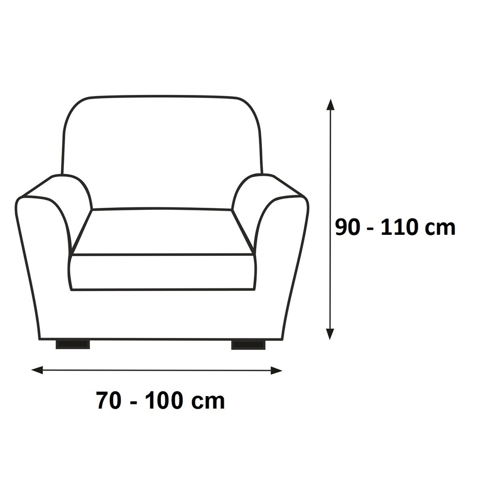 Obrázok Forbyt Multielastický poťah na kreslo Sada hnedá, 70 - 100 cm