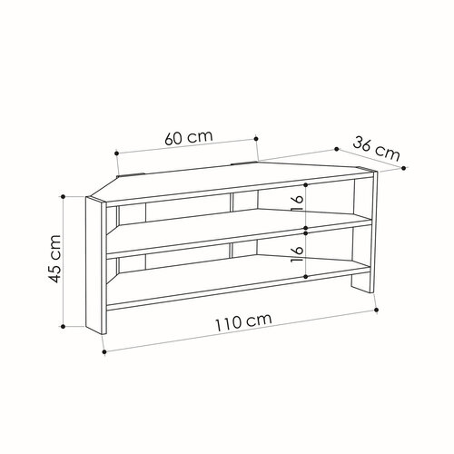Stolik pod telewizor Thales Corner White