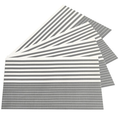 Suport farfurie Stripe gri, 30 x 45 cm, set 4 buc.