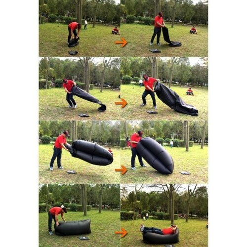 Samonafukovacie vrece Lazy Bag, červená