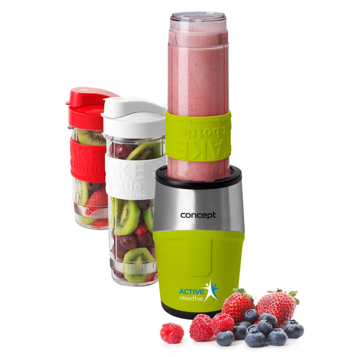 Concept SM3387 smoothie maker Active smoothie 500 W + láhve 2 x 570 ml + 400 ml, zelená