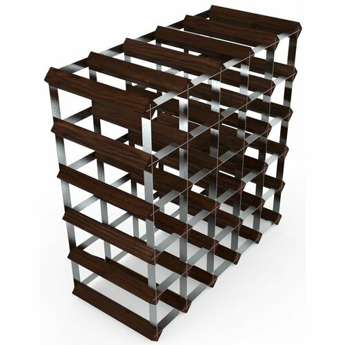 Suport 30 sticle de vin RTA, pin culoare închisă