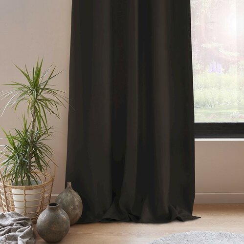 Restilo Závěs Blackout EYELETS hnědá, 140 x 245 cm
