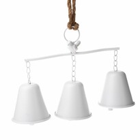 Metalowe dzwonki na kijku Ringle biały, 28 x 20  cm