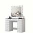 Schminktisch Livia White mit Glasplatte