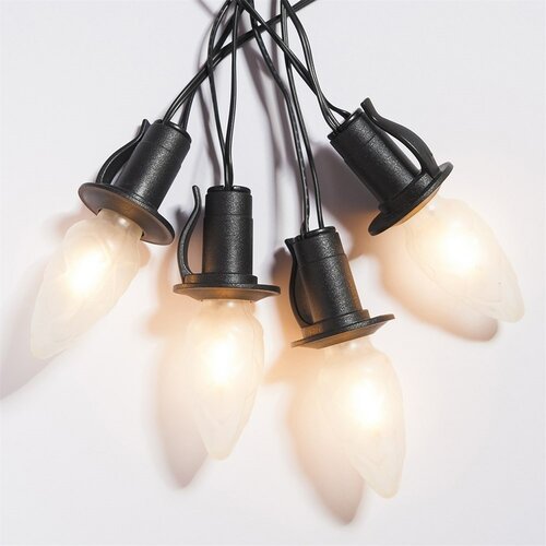 Světelný řetěz Šiška, 20 LED žárovek Filament, černý kabel, základní