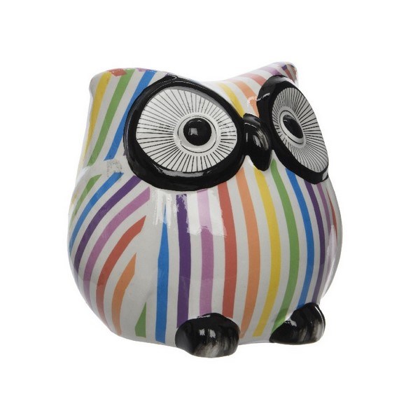 Dekoračná Sova prúžky, 11 cm