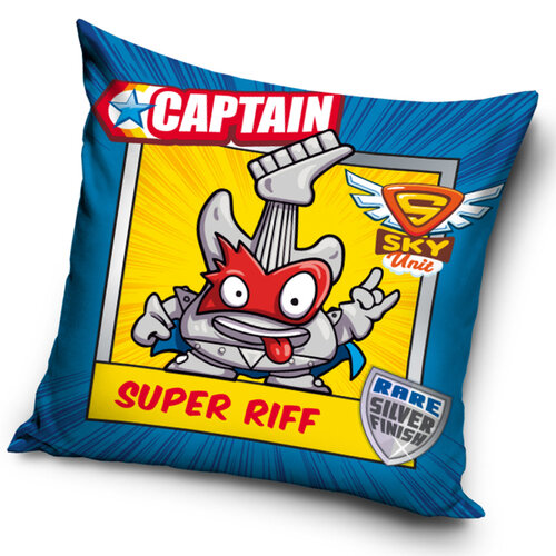 Poza Fata de perna SuperZings Capitanul Super Riff, 40 x 40 cm