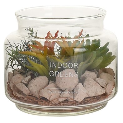 Plantă suculentă artificială în borcan Lecco, 16 x 13,5 cm