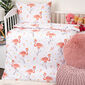 4Home Baumwollbettwäsche Flamingo für Kinder, 100 x 135 cm, 40 x 60 cm