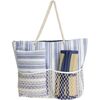 Torba plażowa z podkładką i poduszką Stripe, niebieski
