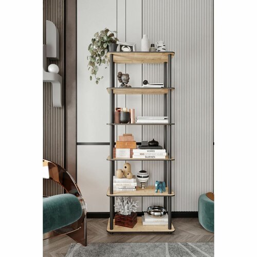 Regál Rect Oak, 6 polic