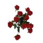 Umelá kytica Ruží červená, 67 cm, 12 ks