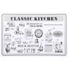 Tischsets Kitchen weiß, 43,5 x 28,5 cm , 4er-Set
