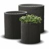 Keter set kvetináčov Cylinder S+M+L, antracitová