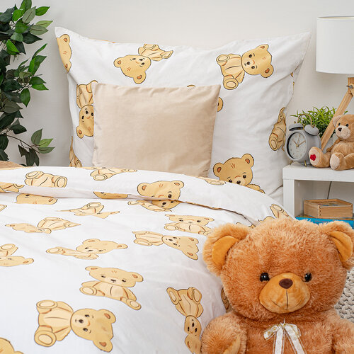 Lenjerie de pat din bumbac 4Home Teddies , 140 x200 cm, 70 x 90 cm