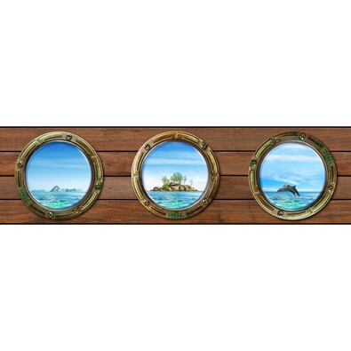 Samolepicí bordura Ostrov, 500 x 14 cm