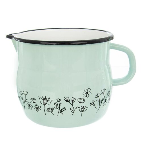 Orion Emajlirani vrč LOUKA BELLY 14 cm, zelen