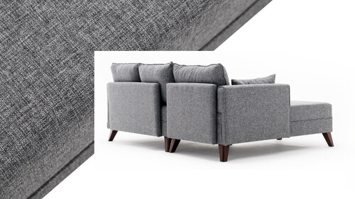 Sofa narożna Bella Narożnik Lewy 2 Szary