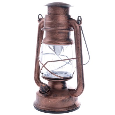 Lanterna z LED svetilko Antik, 14 x 24,5 x 10,5cm, 10 LED-diod, toplo bela, plastika