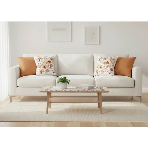 Párnahuzat  Őszi virágok , 40 x 40 cm