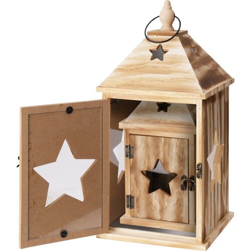 Set of wooden lanterns Star, 2 pcs