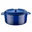 LAVA Metall Gusseisen Topf, Durchmesser 28 cm, Blau, 6,7 l