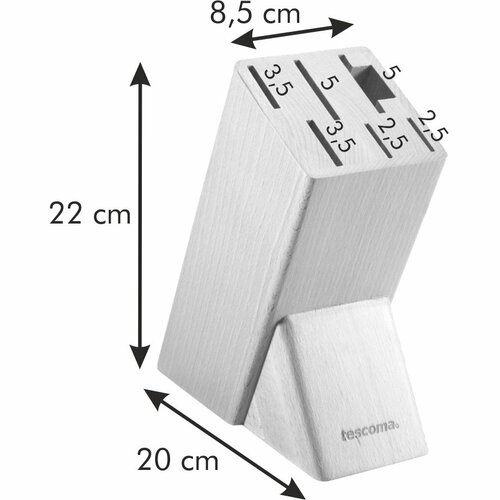 Tescoma Block NOBLESSE für 6 Messer, Schere/Wetzstahl