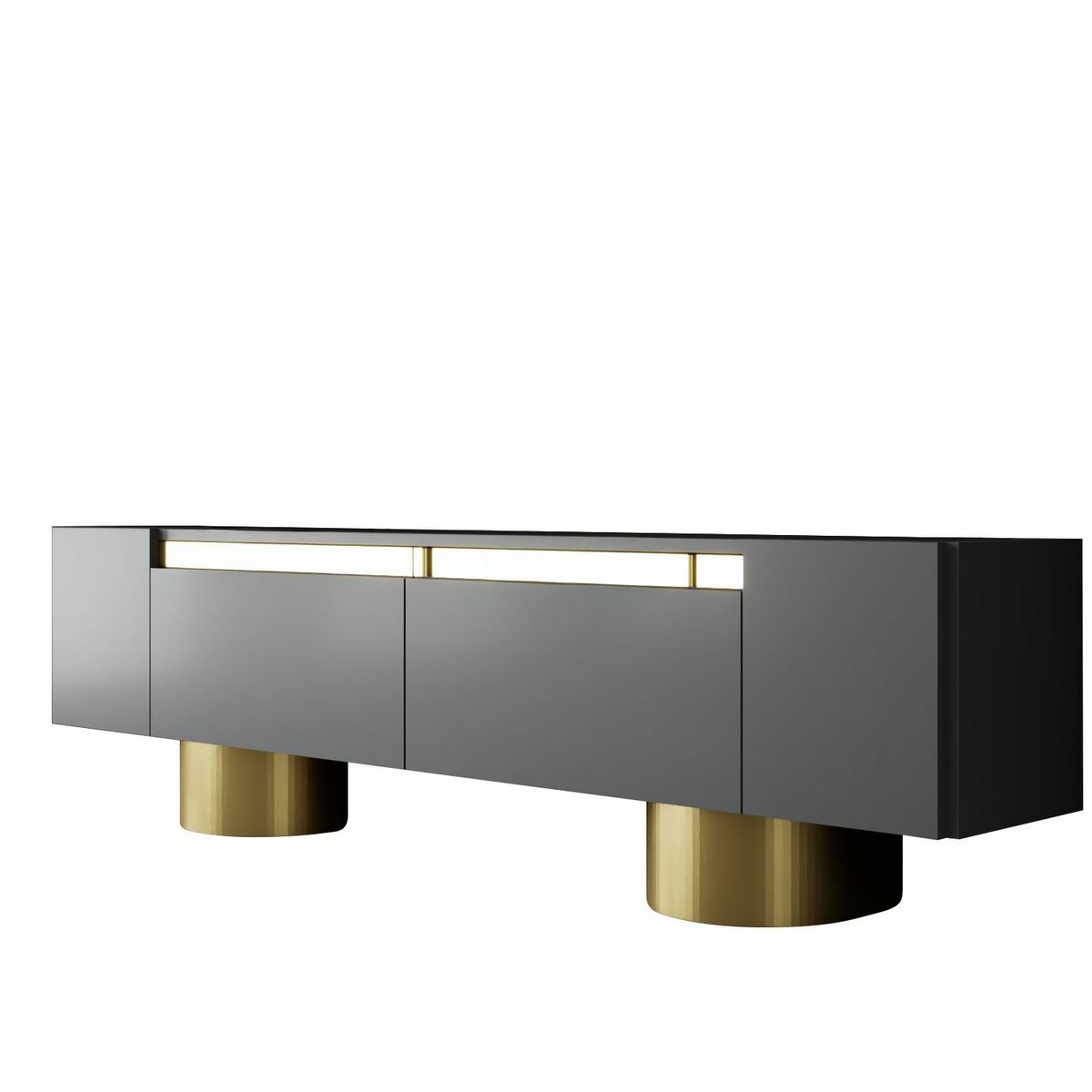 Televízny stolík Bohom Anthracite and Gold