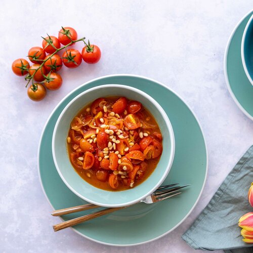 Mäser Zestaw naczyń stołowych 24 szt. ELISSA – niebieski połysk