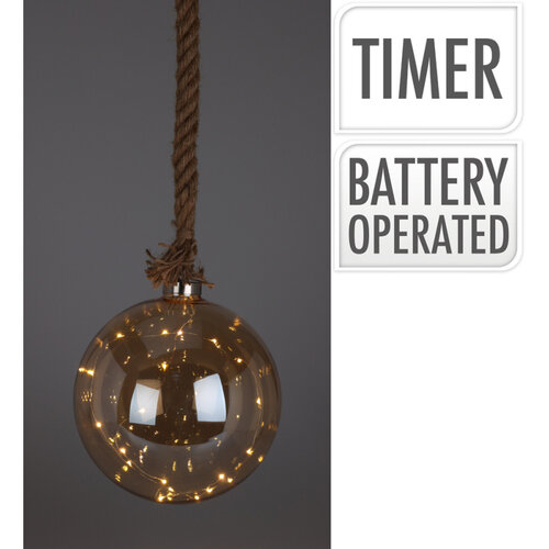 Decorațiune de Crăciun suspendată cu LED  Ball, 20 cm