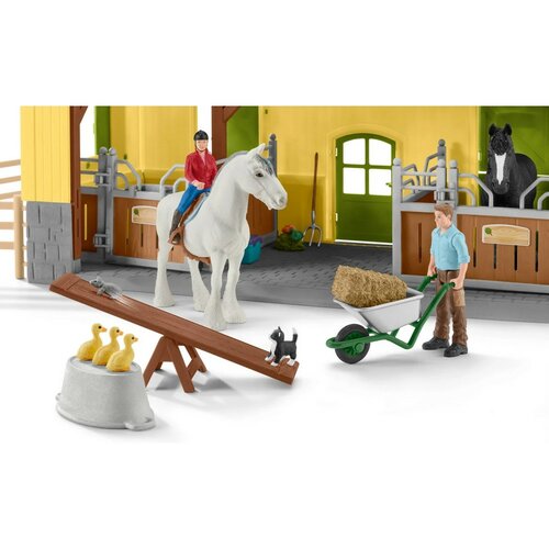 Schleich 42485 Lóistálló tartozékokkal, 60 x 40 x 29,5 cm