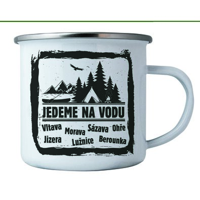 Bohemia Gifts Plechový hrnček - Jedeme na vodu, 350 ml