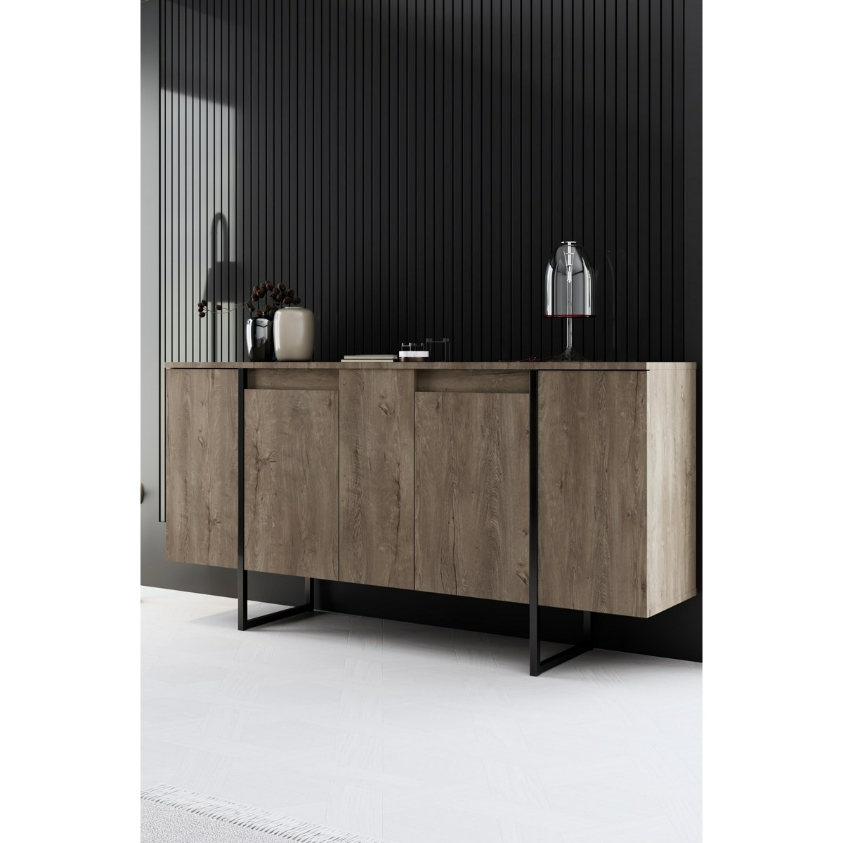 Skrinka Luxe Walnut and Black