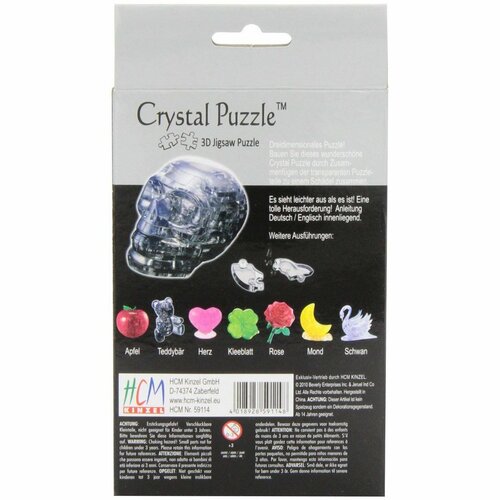 HCM Kinzel 3D Crystal puzzle Czaszka, 49  elementów
